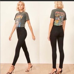 Reformation Black High Waist Skinny Jean Womens Size 26